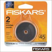 FISKARS - Rotary Blade 45Mm Titanium - straight  2 pack